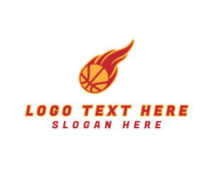 Basketball Team Fire Logo