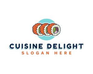 California Roll Sushi logo design