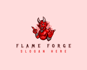 Mean Devil Profanity logo design