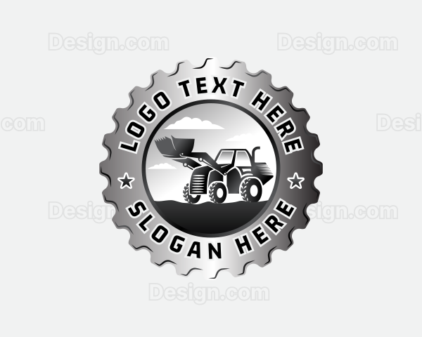 Excavator Machinery Construction Logo