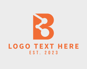 Digital Letter B logo