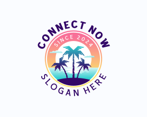 Travel Island Vacation Logo