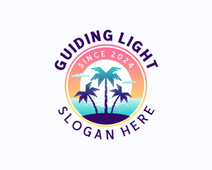 Travel Island Vacation logo design