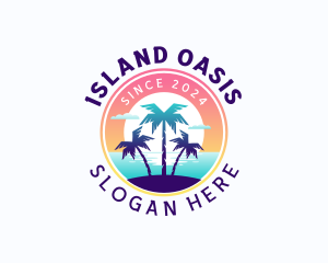 Travel Island Vacation logo design