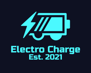 Blue Electric Charging Car logo