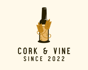 Wheat Vine Beer Bottle logo design