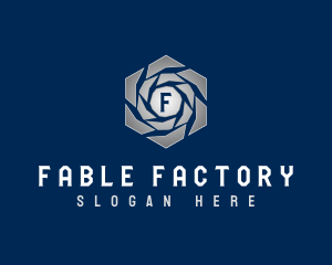 Metallic Industrial Gear logo design