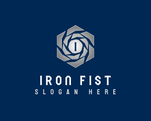 Metallic Industrial Gear logo design