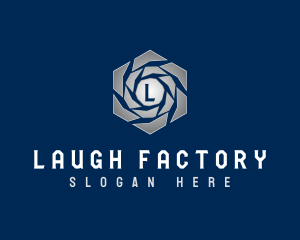 Metallic Industrial Gear logo design