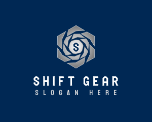 Metallic Industrial Gear logo design