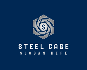 Metallic Industrial Gear logo design