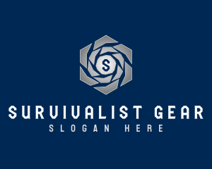 Metallic Industrial Gear logo design