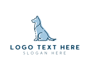 Pet Dog Silhouette logo