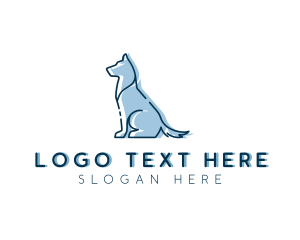 Pet Dog Silhouette Logo