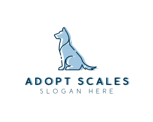 Pet Dog Silhouette logo design