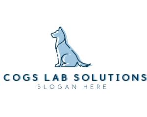 Pet Dog Silhouette logo design