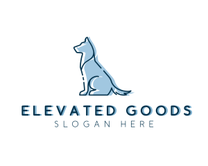 Pet Dog Silhouette logo design