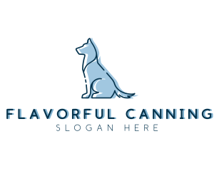 Pet Dog Silhouette logo design