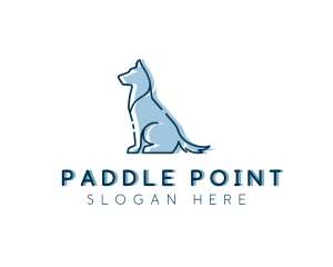 Pet Dog Silhouette logo design