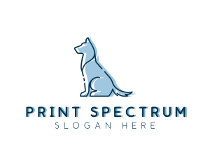 Pet Dog Silhouette logo design