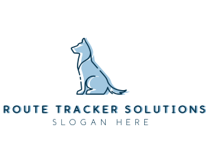 Pet Dog Silhouette logo design