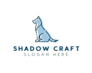 Pet Dog Silhouette logo design