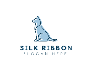 Pet Dog Silhouette logo design