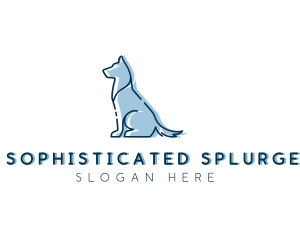 Pet Dog Silhouette logo design