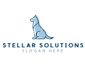 Pet Dog Silhouette logo design