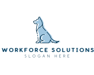 Pet Dog Silhouette logo design