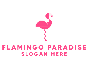 Standing Bird Flamingo logo