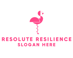 Standing Bird Flamingo logo