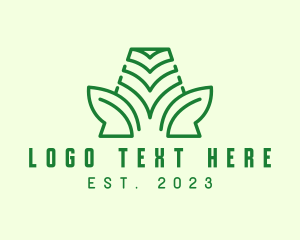 Green Letter A Leaf logo