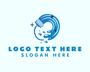 Blue Water Squeegee Logo