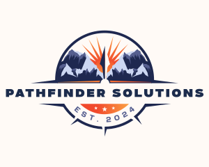 Compass Mountain Traveler logo design