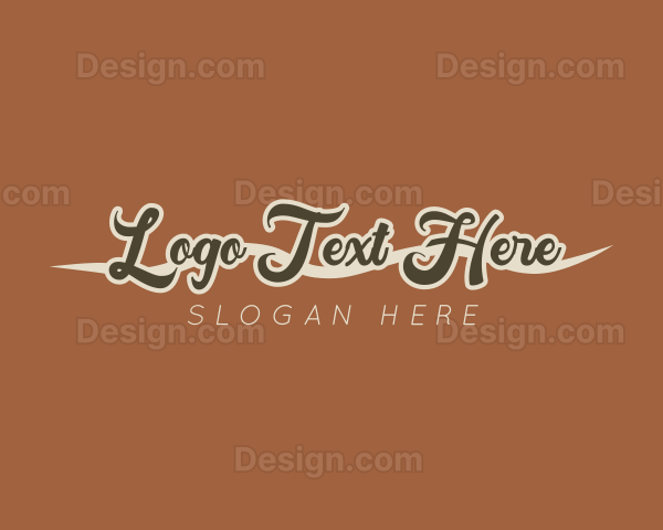 Retro Cursive Handwriting Logo