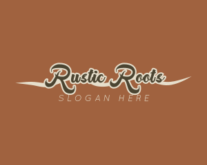 Retro Cursive Handwriting logo design