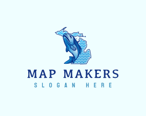 Michigan Fish Seafood logo design