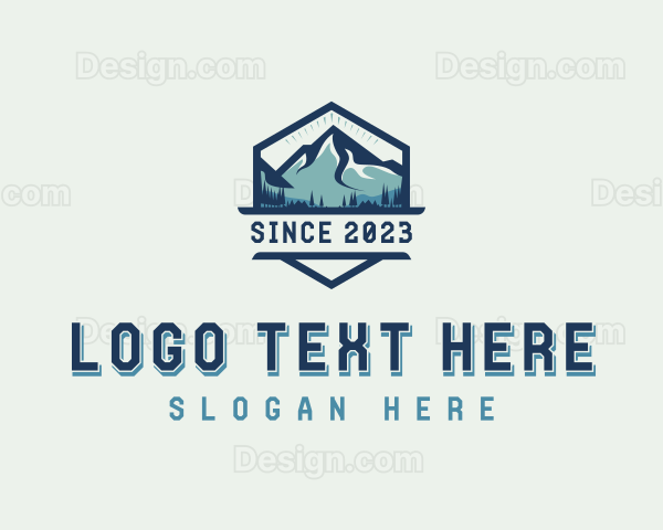 Mountain Peak Hiking Logo