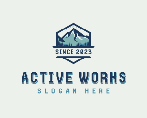 Mountain Peak Hiking logo design