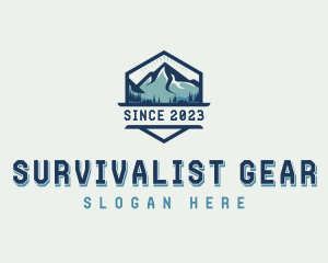 Mountain Peak Hiking logo design