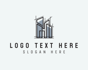 Platform - Industrial Building Scaffolding logo design