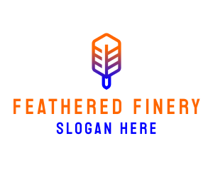 Writing Pen Feather logo design