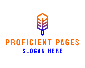 Writing Pen Feather logo