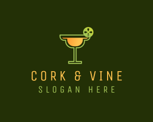 Lime Margarita Cocktail logo design