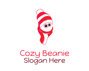 Snowman Beanie & Scarf logo design