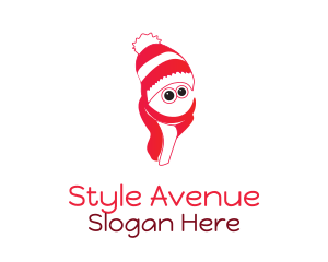 Snowman Beanie & Scarf logo design