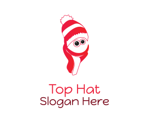 Snowman Beanie & Scarf logo design