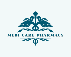 Medical Pharmacy Caduceus logo design