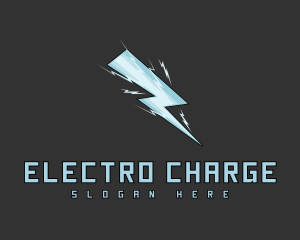 Ice Blue Lightning logo design